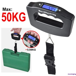  50kg/ 110lb Handheld Digital Luggage Scale LCD Display Portable Travel household Weighing Hanging Scale tools 