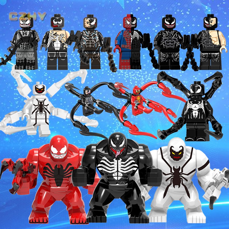 Venom Lego Minifigures Building Blocks Toy Riot Carnage Education