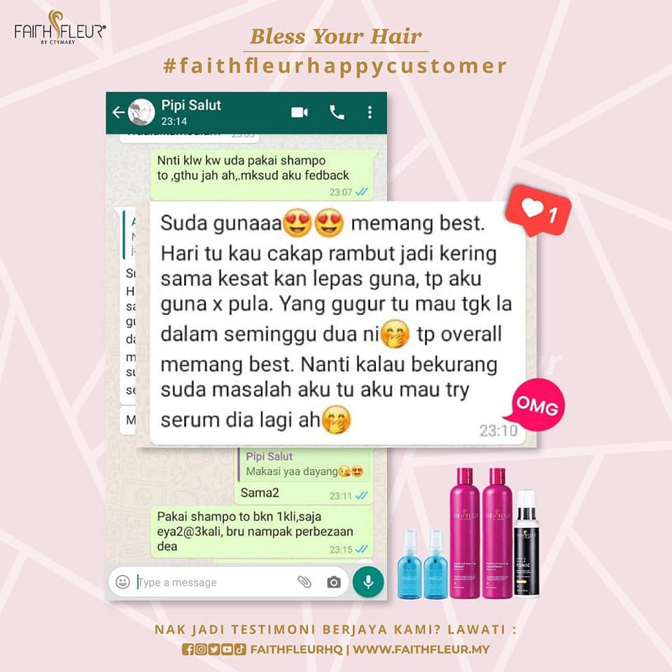 Free Gift Original Faith Fleur Hair Shampoo Hair Serum Hair Mist Hair Tonic Rawat Rambut Rambut Gugur Shopee Singapore