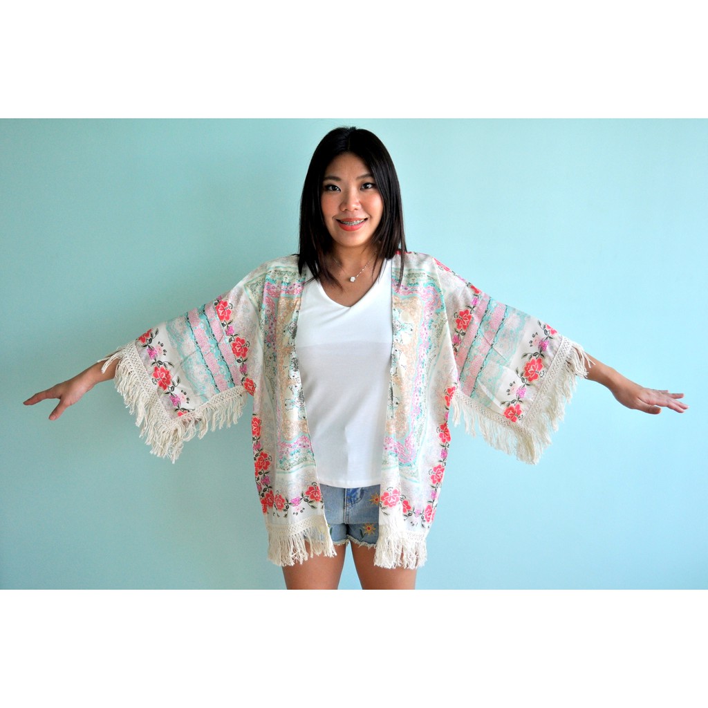 pastel kimono cardigan