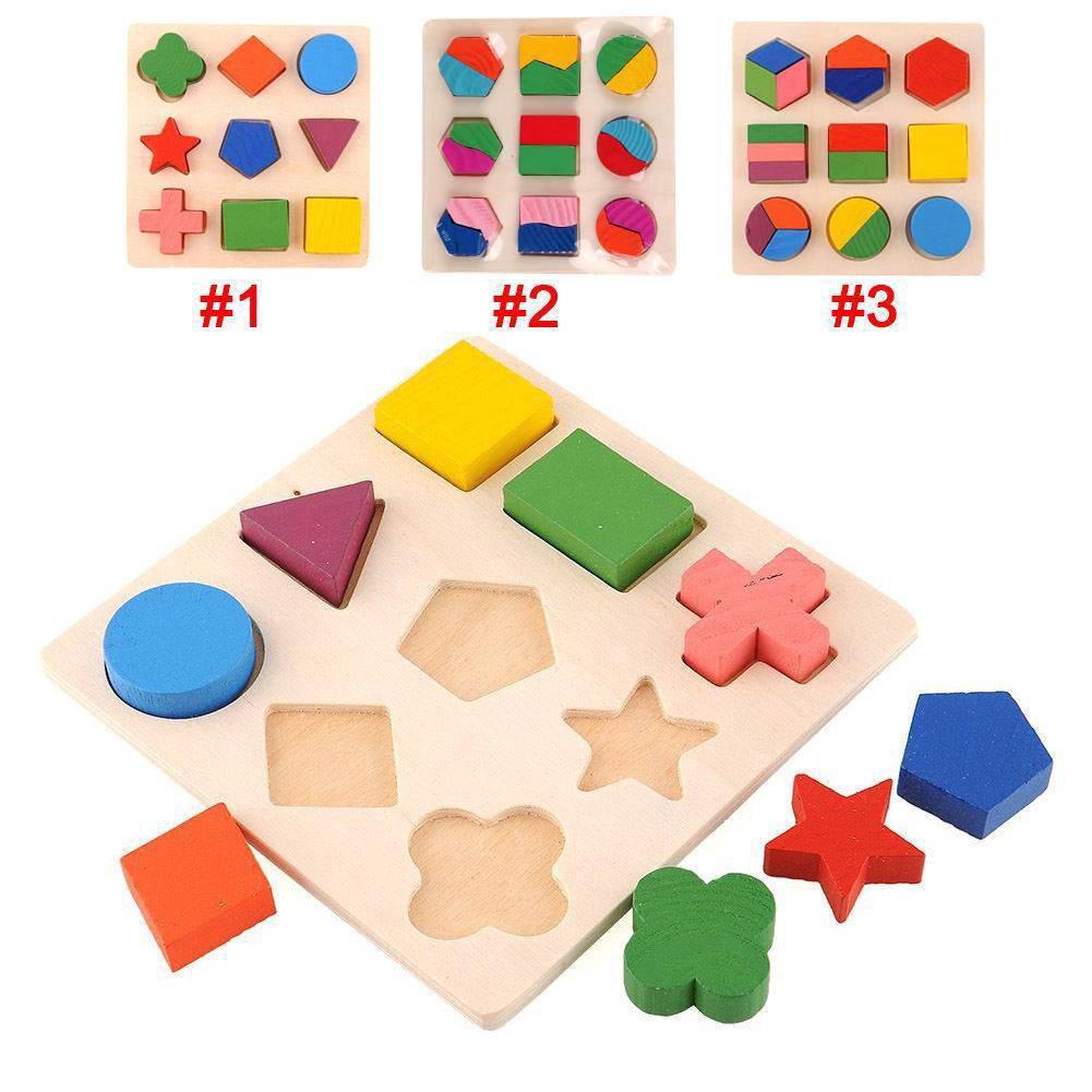 Baby Toys Developmental Baby Toys Educational Puzzle Sets Wooden Geometry Wood Toys For Baby Kids Early Learning