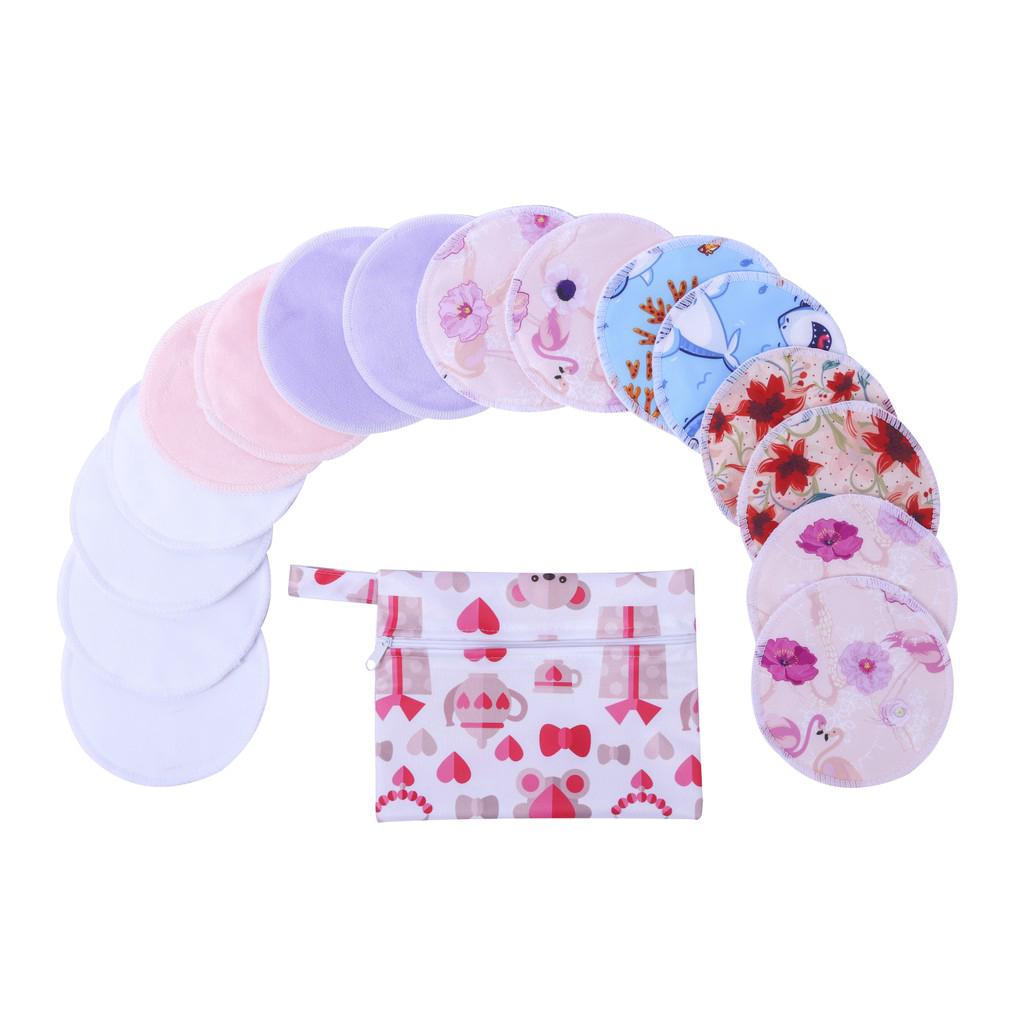 10 Pcs Reusable Bamboo Breast Pad Nursing Pads for Mum Washable