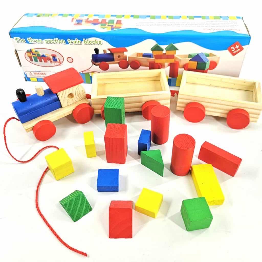 early learning wooden train set