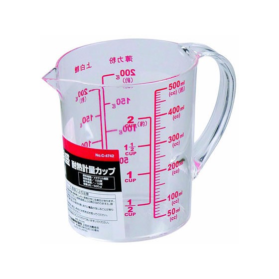 [JAPAN] 500ml Plastic Measuring Cup / Microwave Oven Safe / Heat