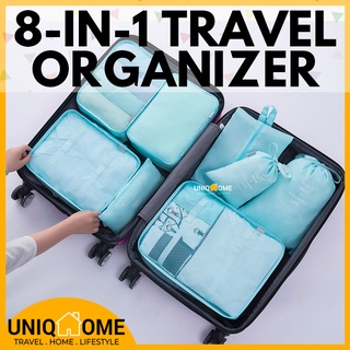 Uniqhome 8-in-1 Travel Luggage Organiser Luggage Organizer Travel Bag Travel Organizer Bags