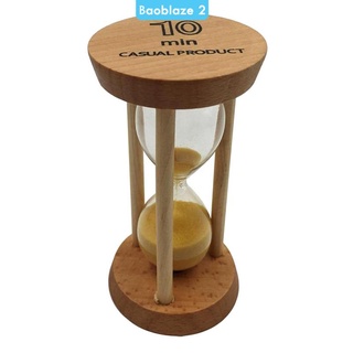 [YYDS] 10Minute Wooden Frame Sand Egg Timer Hourglass Kitchen Cooking Sand Timer Yellow #3