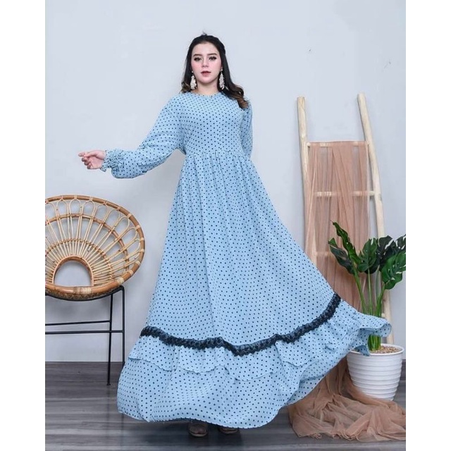 Latest Muslimah Malay Dress For Women Sayidah Dress Tie Die Dress 2021 Cerutybabydoll Present Malaysia Dress Shopee Singapore