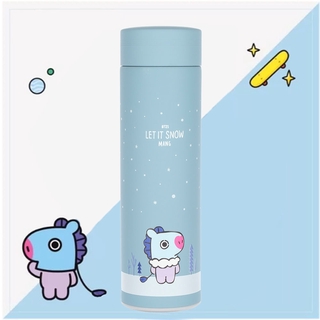 500ML KPOP BTS BT21 Stainless Steel Bottle Intelligent Temperature  Measurement Tea Cup Mug Travel Insulated Container Office Water Bottle