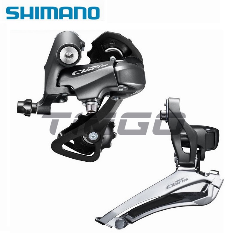 Shimano Claris Xe Đạp Đường Bộ 2 × 8 Tốc Độ Groupset FD-R2000 Derailleurs trước và sau lồng ngắn