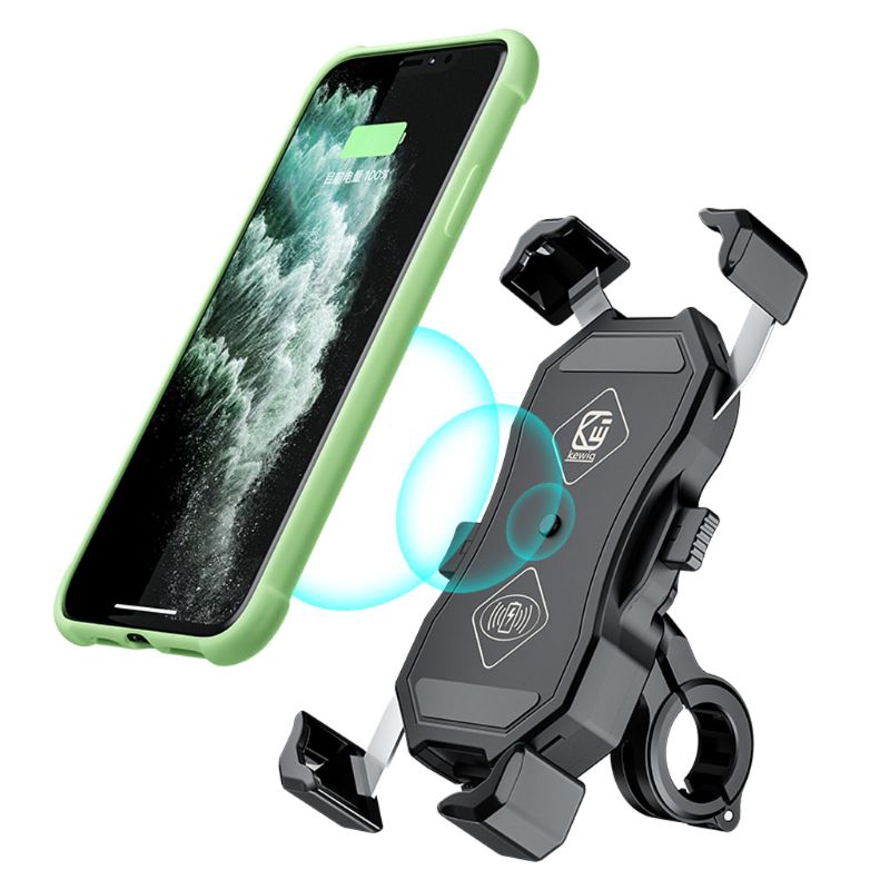 wireless charging phone mount for motorcycle