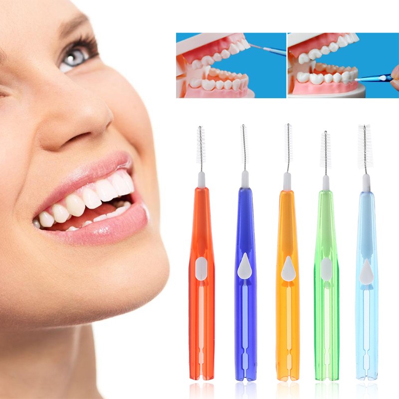 10pc Adults Interdental Brush Clean Between Teeth Floss Toothpick Oral