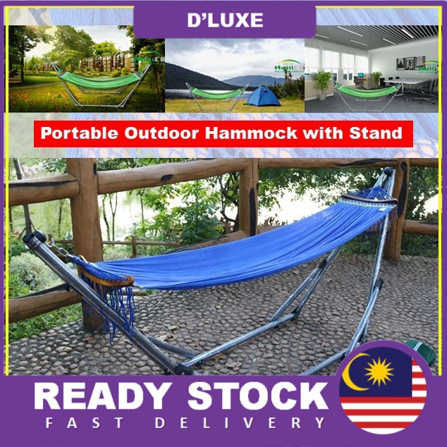 Hammock With Stand Swing Hanging Bed, Outdoor Hammock Bed With Stand