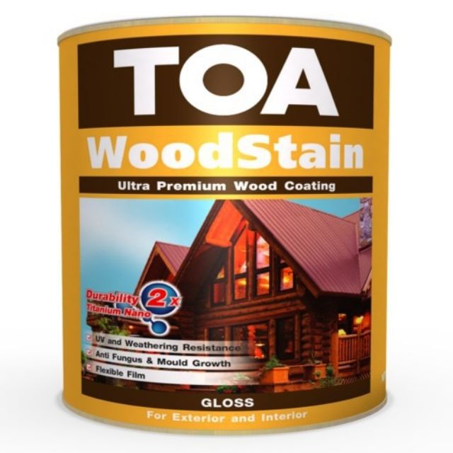 Toa 1 liter Woodstain Interior and Exterior wood Paint Shopee Singapore