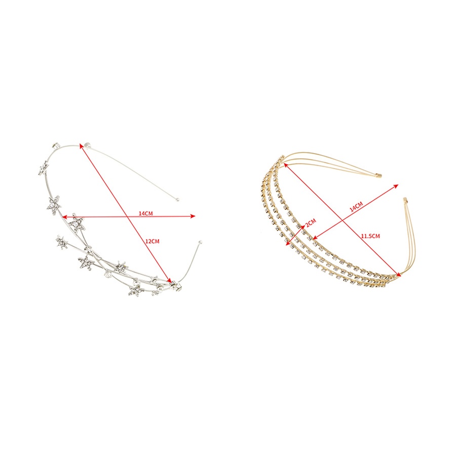 Image of Chic Rhinestone Alloy Headband Party Wedding Multilayer Butterfly Crystal Hair Band Girls Hair Accessories #8