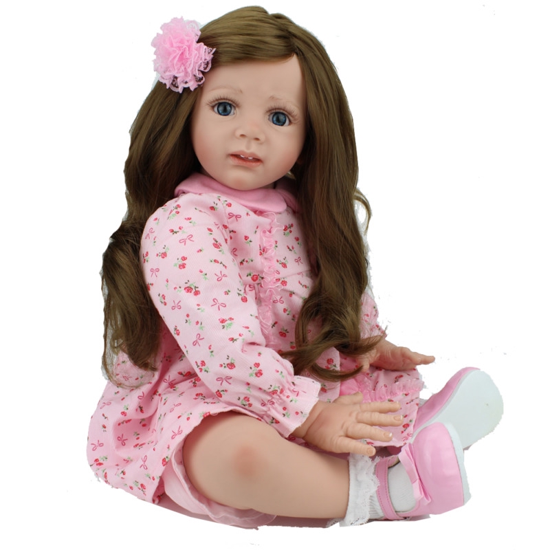 24/'/' Lifelike Reborn Baby Girl Doll Realistic Toddler Dolls Kids Gift Soft Vinyl