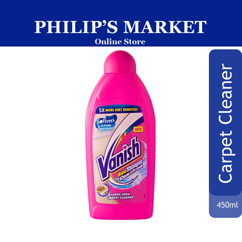 Vanish Hand Shampoo Clean and Fresh Large Area Carpet Cleaner 450ml