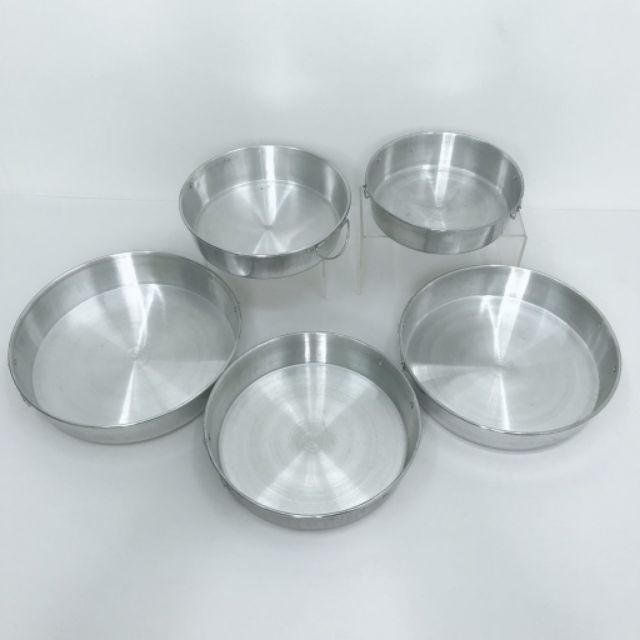 5 In 1 Aluminium Pans Cake Mold Bake Loyang Bulat Bakar Kuih Kek Shopee Singapore