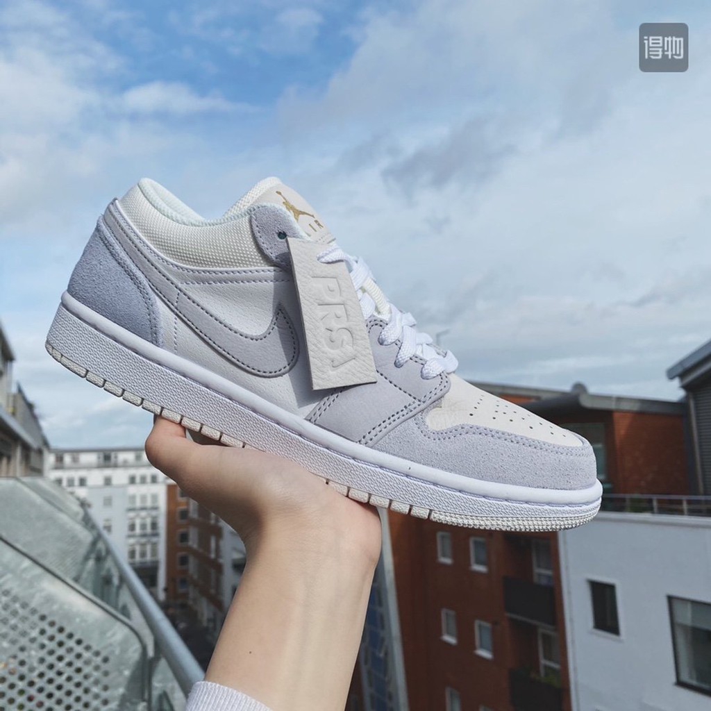 Tiirwwig6w Nike Air Jordan 1 Low Paris Misty Blue And Light Gray Horse S Caron Shopee Singapore