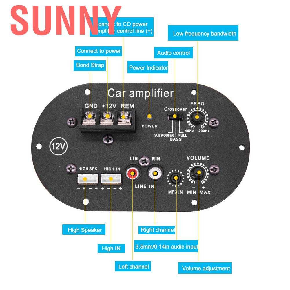 rem input car amplifier