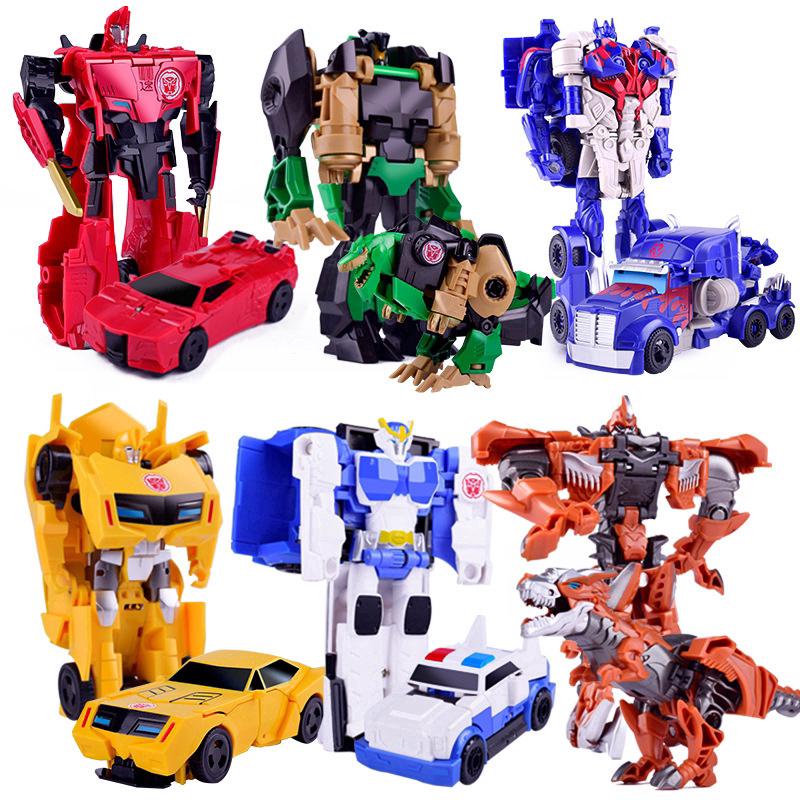 Kids Toy Transformers Optimus Prime Bumblebe Transformer Robot Car Toy