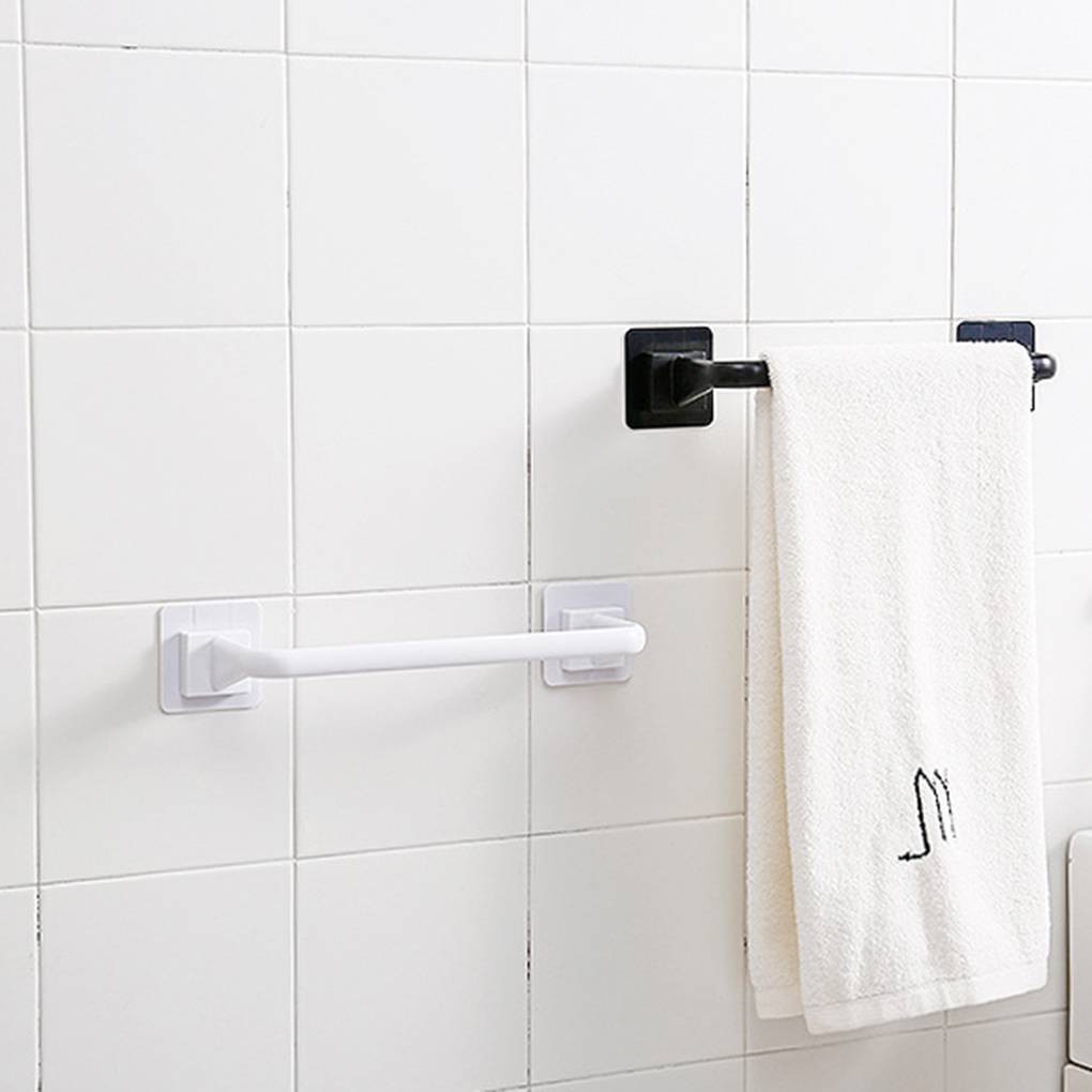 EAISelf Rod Towel Bar Stick on Wall Bath Towel Holder Rail Rack