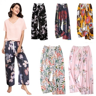 40 Style Korean Version Ladies Fashion Printed Loose Wide-Leg Pants Casual Comfortable Home Wear Fresh Cute Trousers Student Loose Pants Parent-Child Sister Outfit