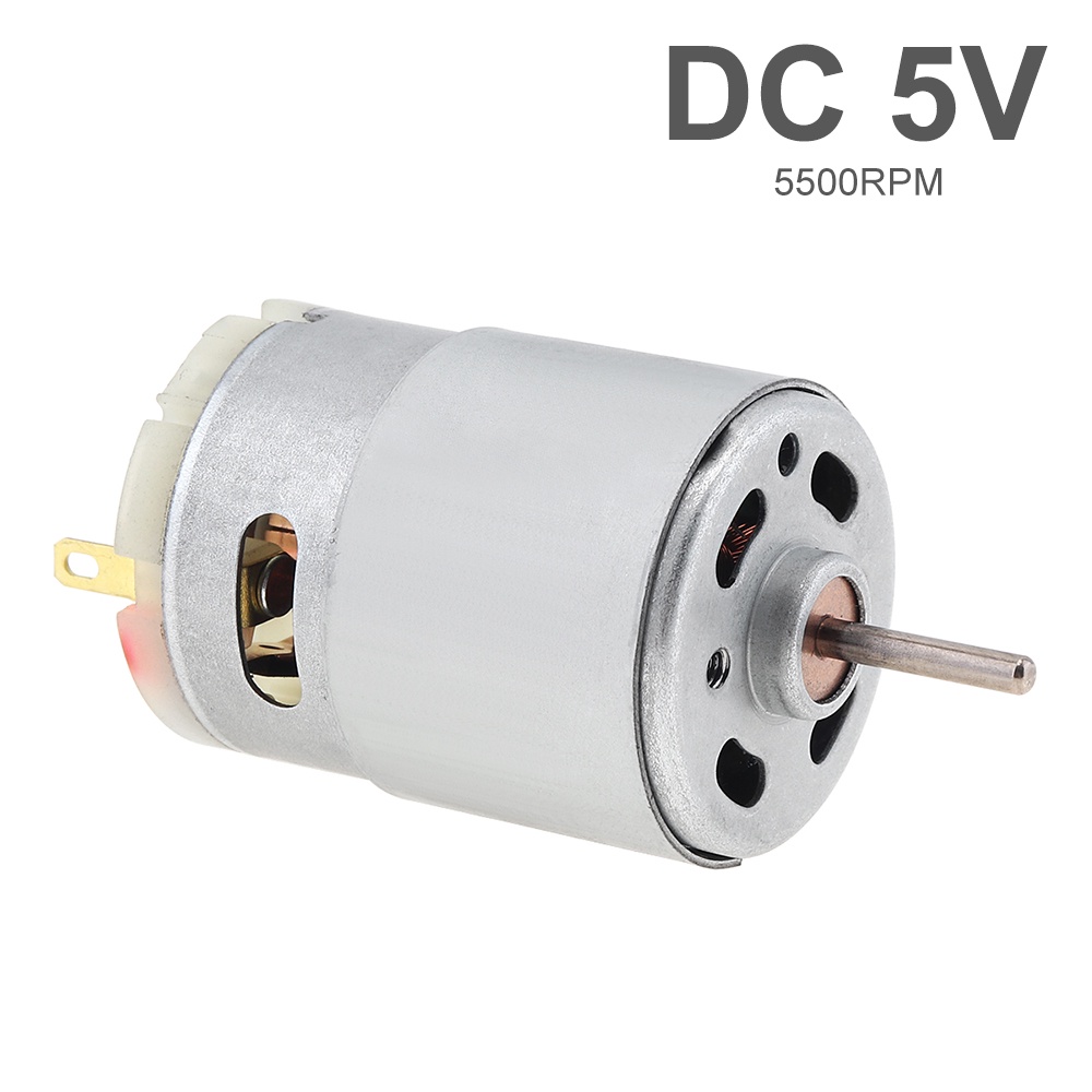 RS380 DC Motor 5V 5500RPM Micro Motor with Shield Ring for DIY Toys