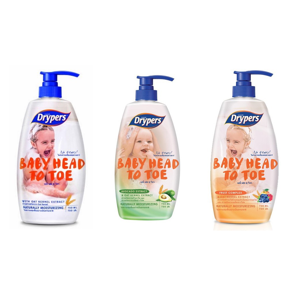 DRYPERS Baby Head To Toe Wash 750ml Shopee Singapore