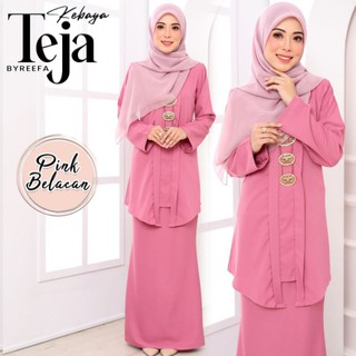 Baju Kurung Pink Belacan Pelbagai Design Byreefa Shopee Singapore