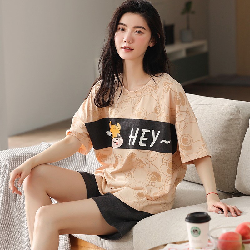 Summer Ladies Cute Printed Pajamas Cotton Pajamas Popular Pajamas Japanese And Korean Pajamas Shopee Singapore