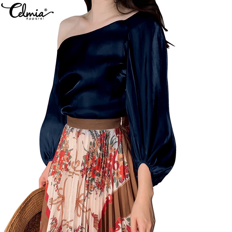 satin off shoulder blouse