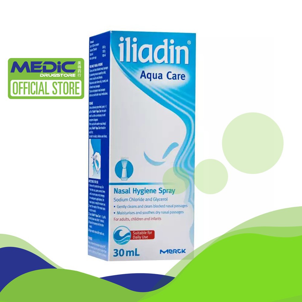 [Bundle of 2] Iliadin Aqua Care Nasal Hygiene Spray 30ml - By Medic ...