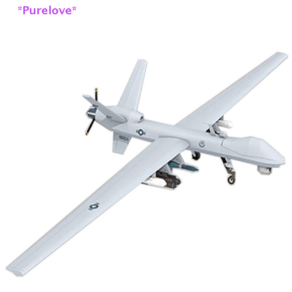Purelove> 1:32 America MQ-9 Reaper Reconnaissance Aircraft Plane DIY Paper Model Kit new