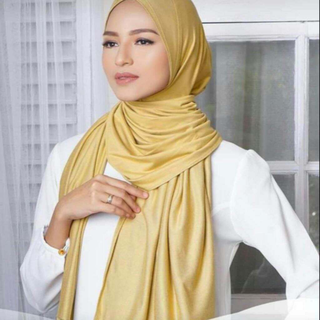 Local Seller Honey Plain Instant Shawl Hijab Muslimah Shopee Singapore