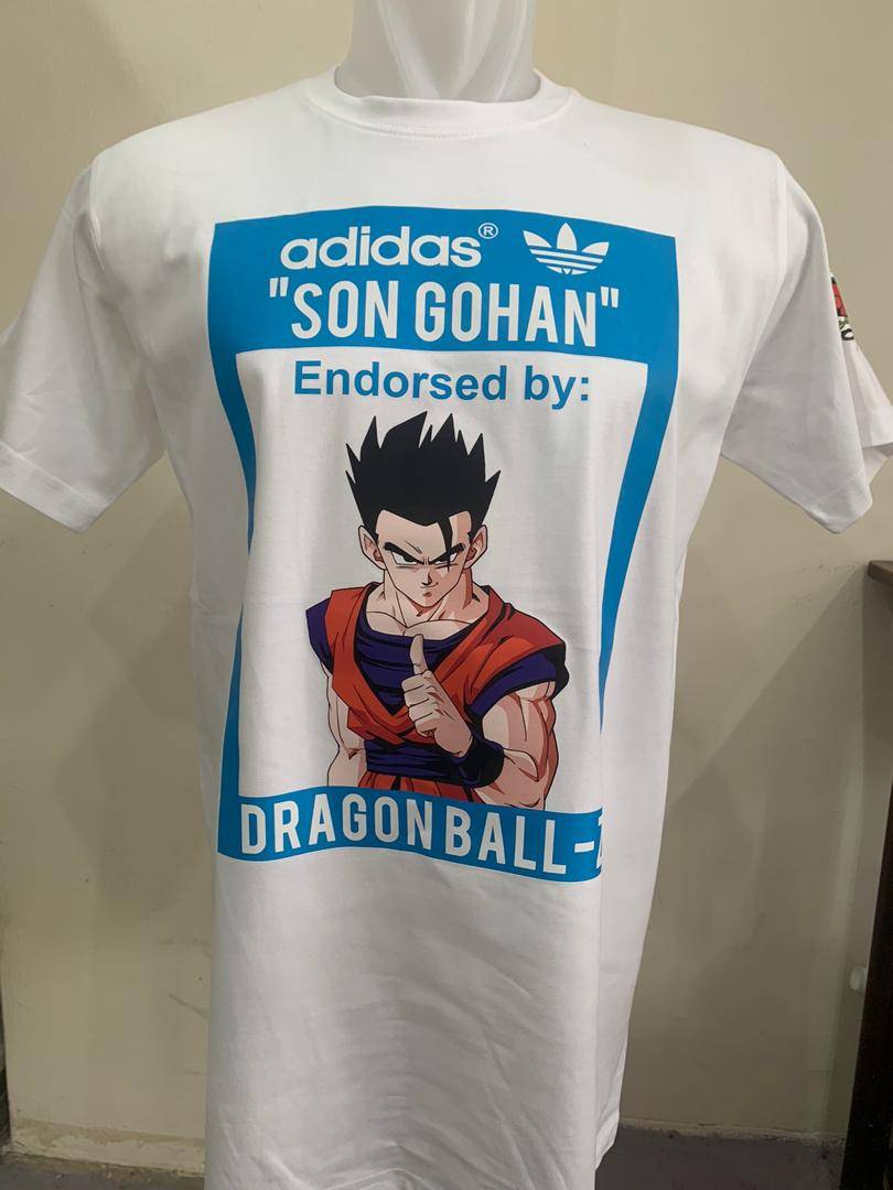 New Arrival T Shirt Dragon Ball X Adidas Gohan White Black Grey Xs To 5xl Shopee Singapore