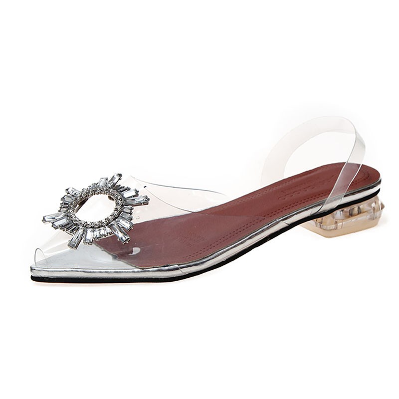flat transparent sandals