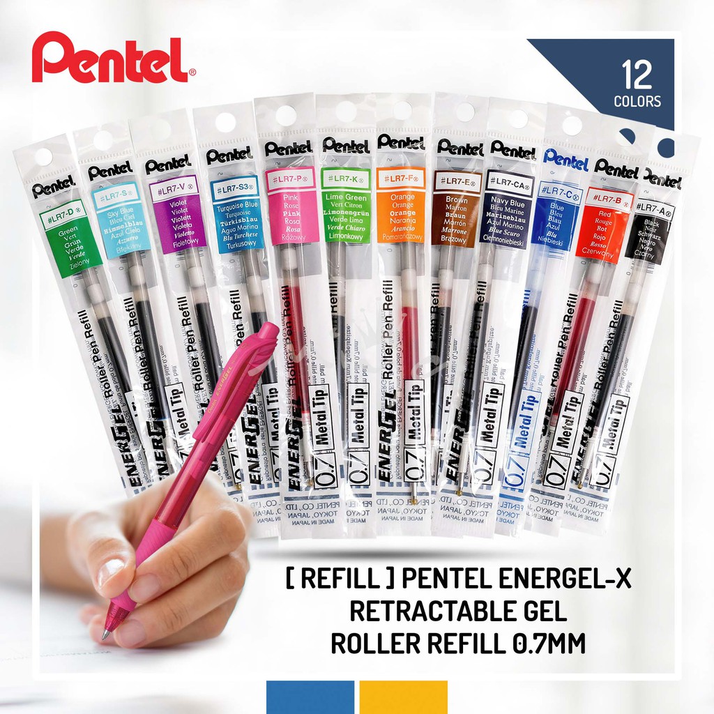 Refill for Pentel EnerGel Retractable Liquid GEL Pens 