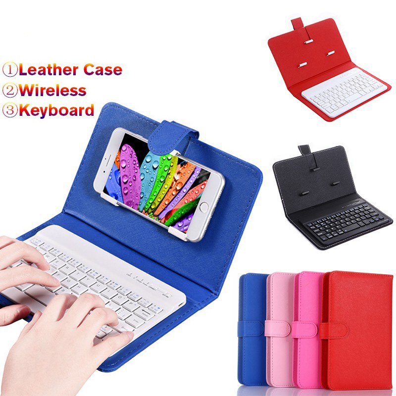 Bluetooth Mobile Keyboard with PU CaseTablet Keyboard Wireless Mobile