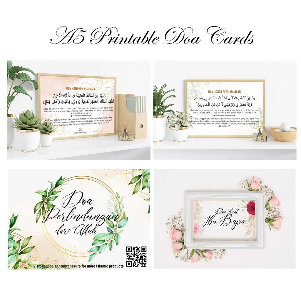 Ecard Downloadable A5 Pyo Print Your Own Printable Dua Cards Shopee Singapore