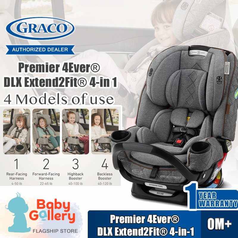 Graco Premier 4ever Dlx Extend2fit 4 In 1 Car Seat Ft Anti Rebound Bar Savoy Collection Shopee Singapore