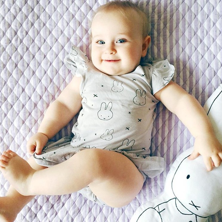 ruffle newborn romper