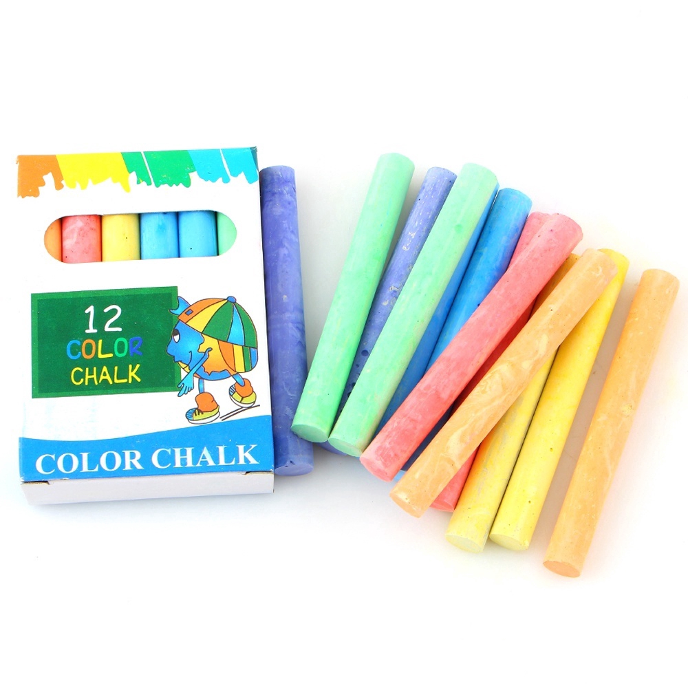 6 colors Dustless Fluorescent Chalk 6pcs 