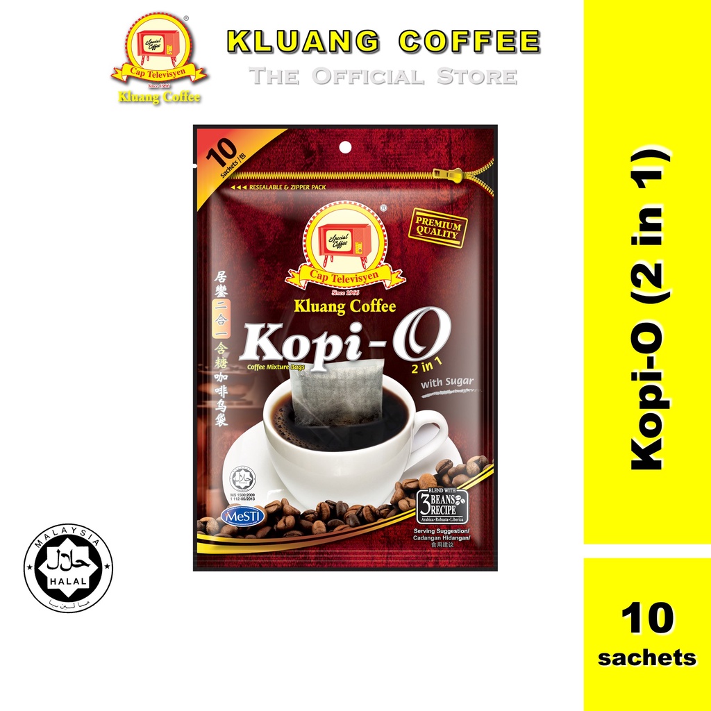 Shop Malaysia Kluang Coffee Cap Televisyen Coffee O 2in1 10 Sachets X 1 Pack Coffee O Kluang Tv Cap Shopee Singapore