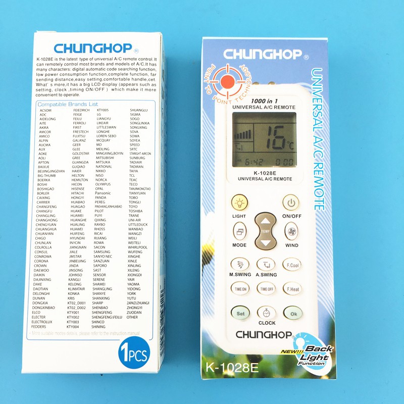 Universal Air Con Air Conditioner Remote Control Controller Chunghop K 1028e Shopee Singapore