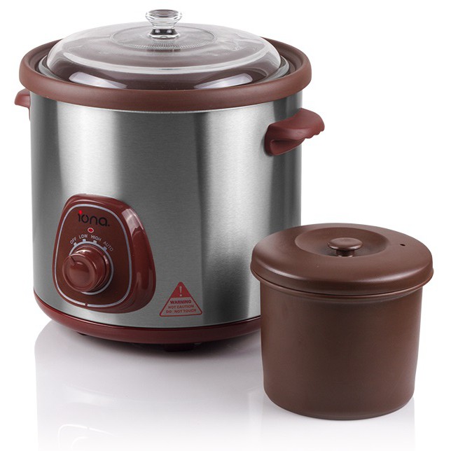 Iona GLSC600 Purple Clay Auto Slow Cooker with Double Boiler Shopee