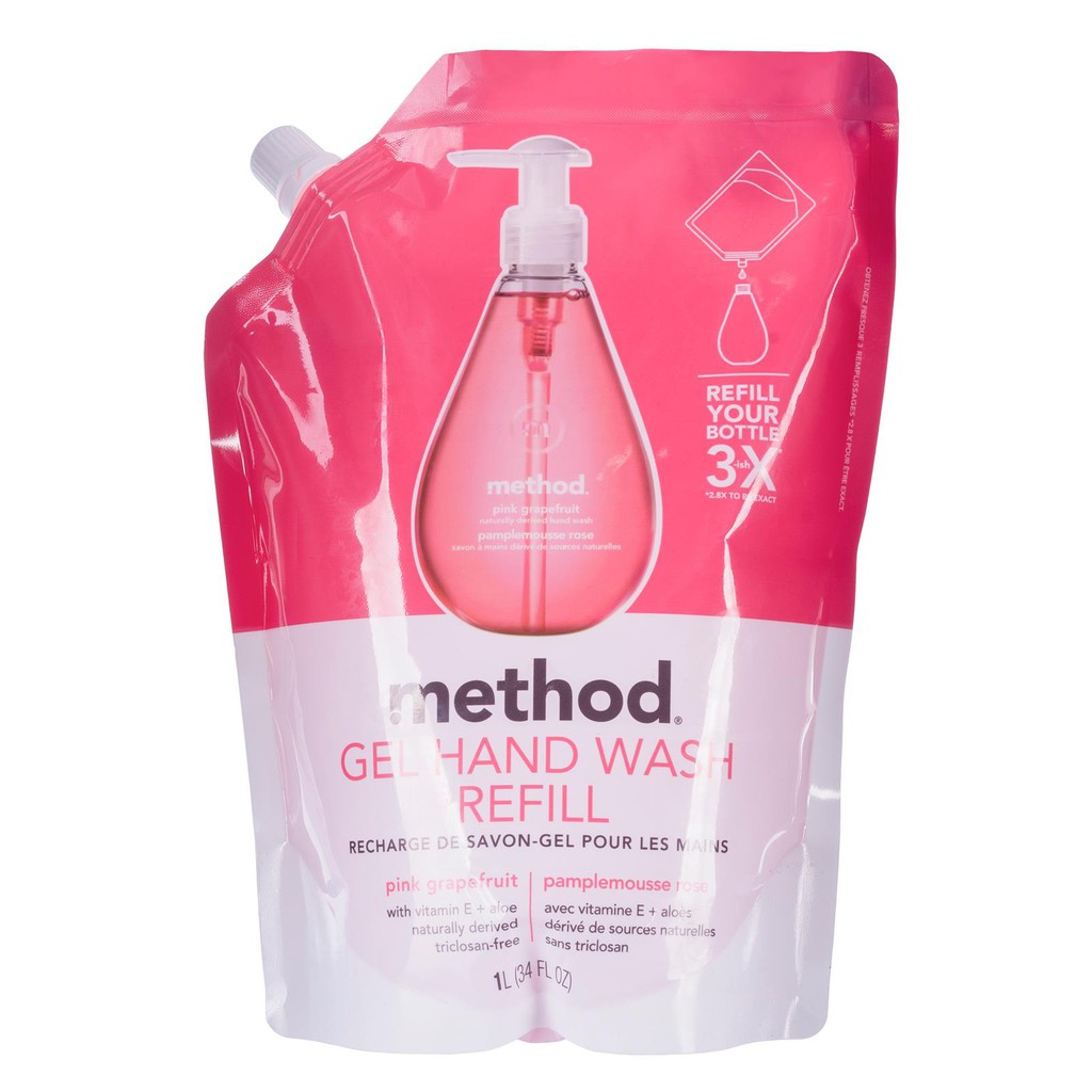Method gel hand wash refill pink grapefruit 1L Shopee Singapore