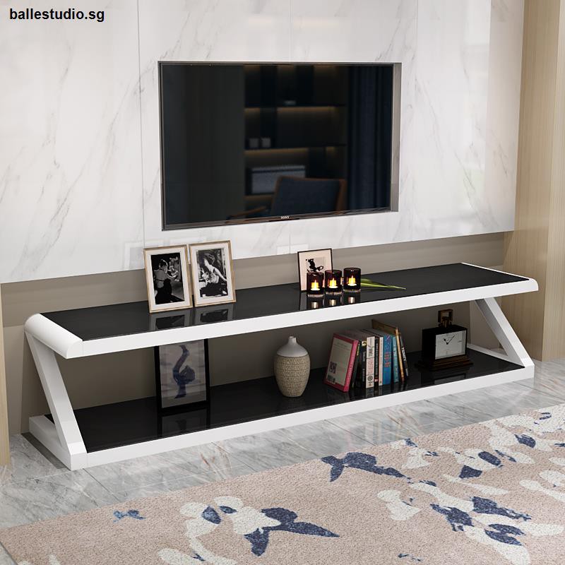 Contemporary And Contracted Small Family Living Room Tv Cabinet Ark Combination Of Toughened Glass Tea Table European Television Shopee Singapore