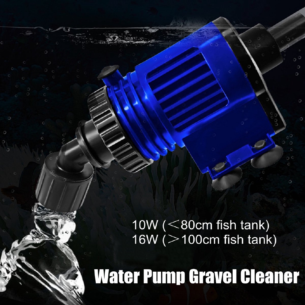 10/16W Automatic Aquarium Water Changer Pump Fish Tank Gravel Fish