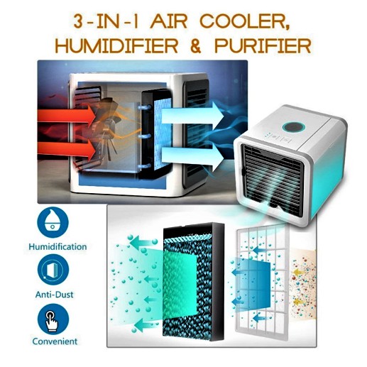 ♥Ready Stock + FREE ICE PACK♥ Arctic Air 3-in-1 Portable Mini Air Cooler,  Humidifier & Purifier withHumidifier | Shopee Singapore