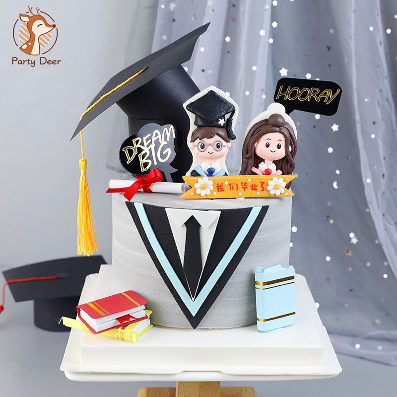 Graduation Party Cake Topper paper DIY Student Graduation Hat Cake